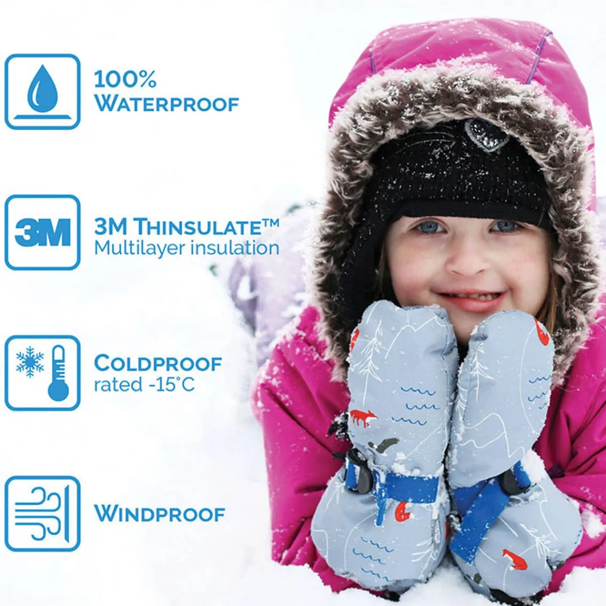 Mitts + Gloves-Jan & Jul Toasty-Dry Waterproof Mitten Thumbless