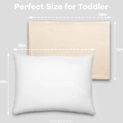 Pillows-Comfycubs Toddler Pillow with Muslin Pillow Case