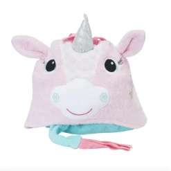 Towels + Cloths-Zoocchini Toddler Plush Terry Hooded Bath Towel