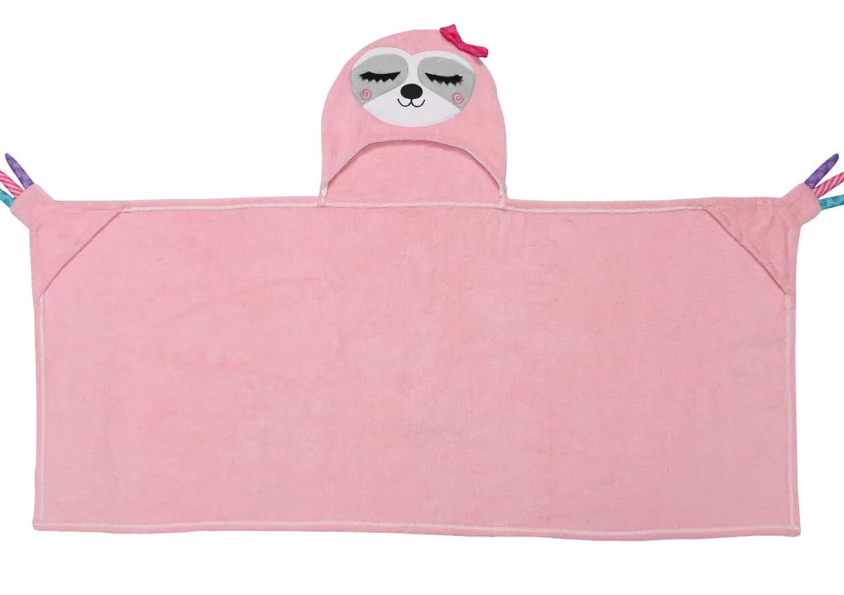 Towels + Cloths-Zoocchini Toddler Plush Terry Hooded Bath Towel