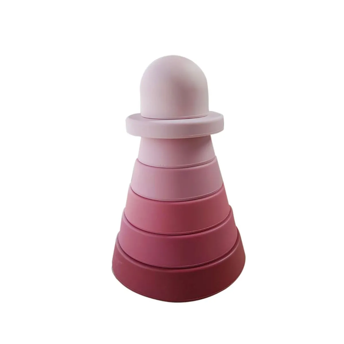 Stack + Nest Toys|Bath Toys-Kushies Toy Lighthouse Stack