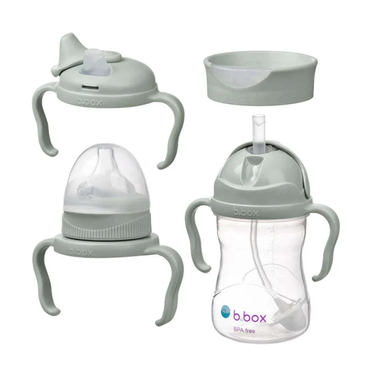 Kids Drinkware|Sippy Cups + Straw Cups-B.Box Transition Value Pack