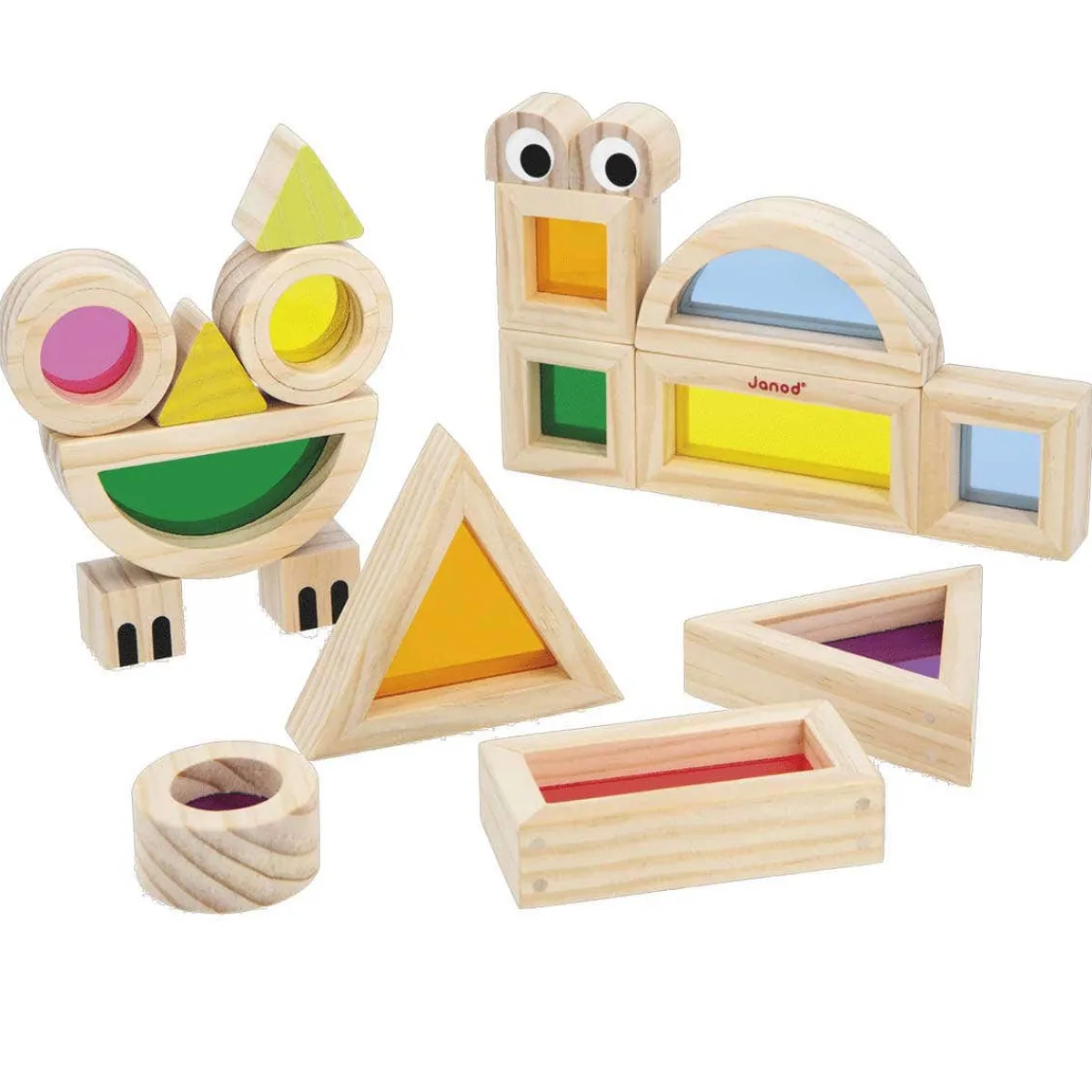 Puzzles|Wooden Toys-Janod Translucent Blocks