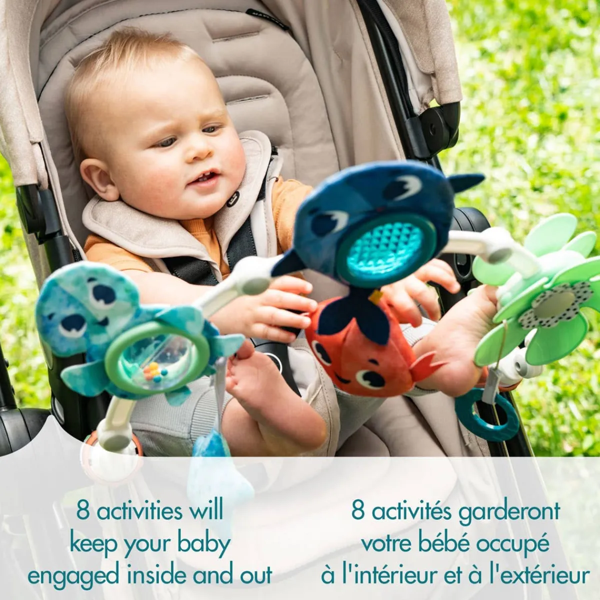 Stroller Toys-Tiny Love Treasure the Ocean Musical Nature Stroller Arch