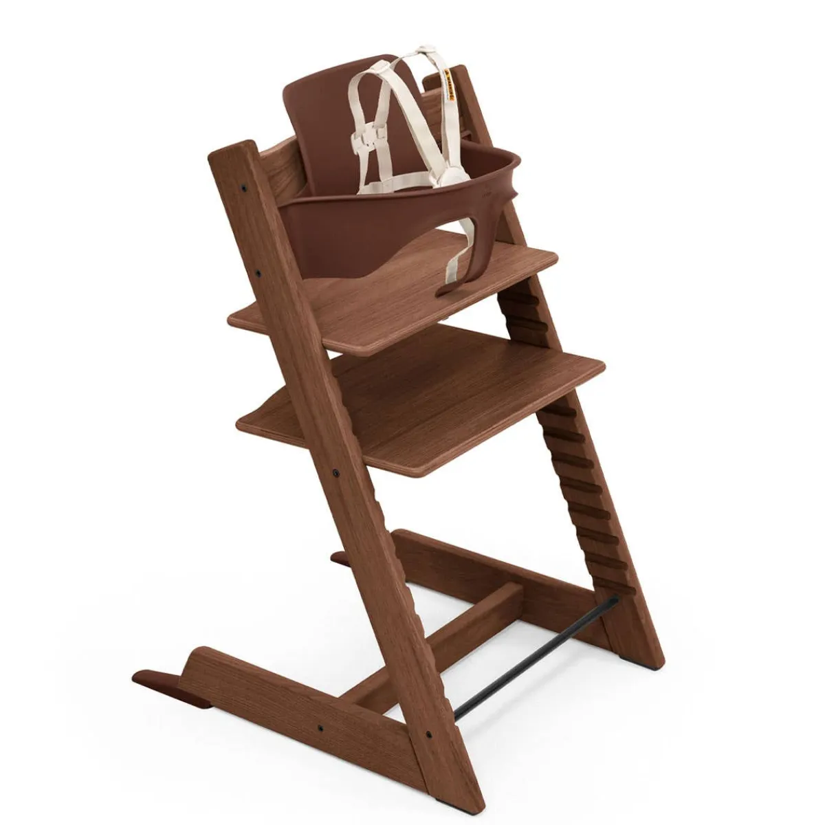 High Chairs & Boosters-Stokke Tripp Trapp® High Chair² Complete with Newborn Set (Oak) Warm Brown