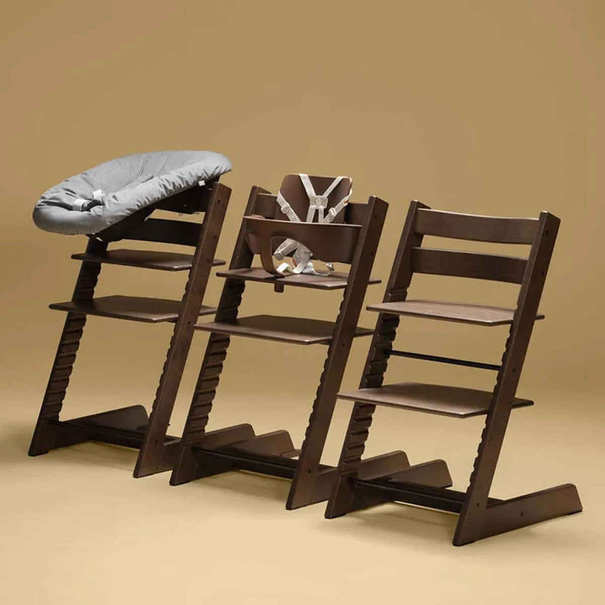 High Chairs & Boosters-Stokke Tripp Trapp® High Chair² with Newborn Set (Oak) Warm Brown