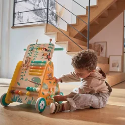 Wooden Toys|Baby Walkers-Janod Tropik Multi-Activity Trolley
