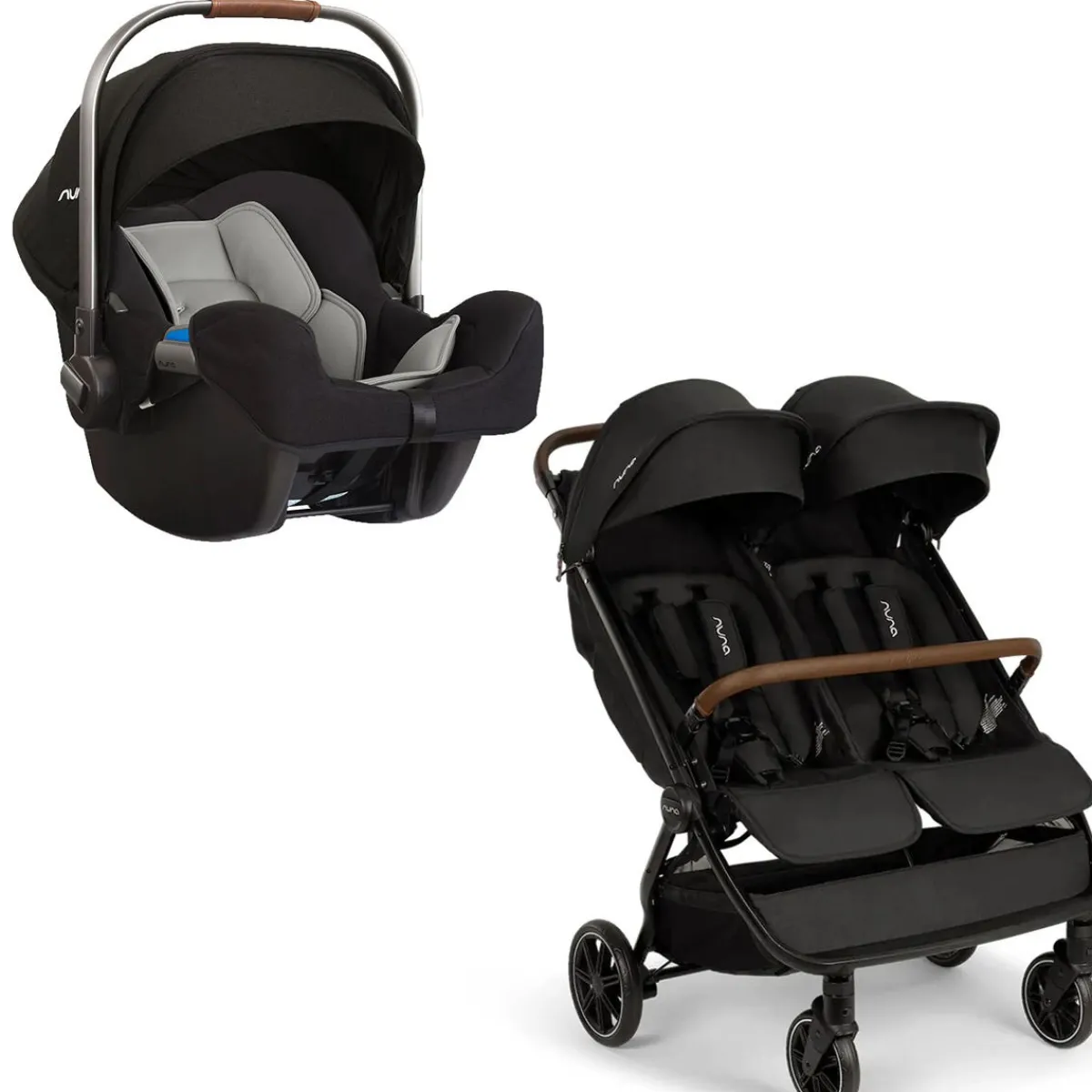 Travel Systems-Nuna TRVL DUBL + PIPA CAR SEAT Travel System