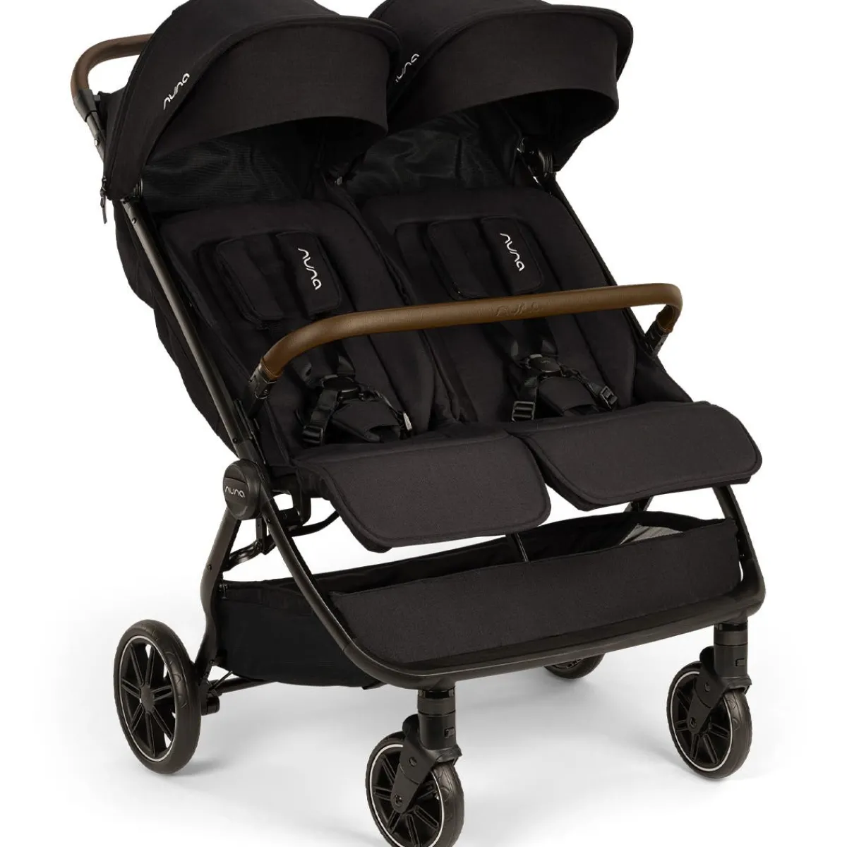 Travel Strollers|Double Strollers-Nuna TRVL DUBL Stroller Caviar