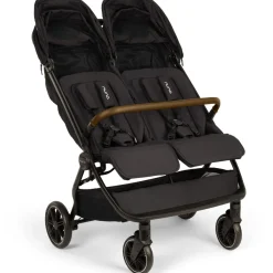 Travel Strollers|Double Strollers-Nuna TRVL DUBL Stroller Caviar