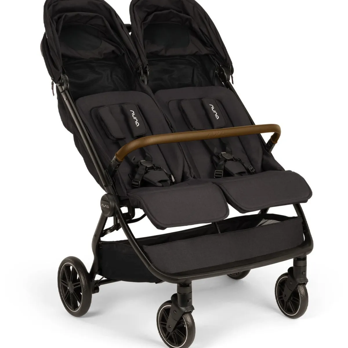 Travel Strollers|Double Strollers-Nuna TRVL DUBL Stroller Caviar