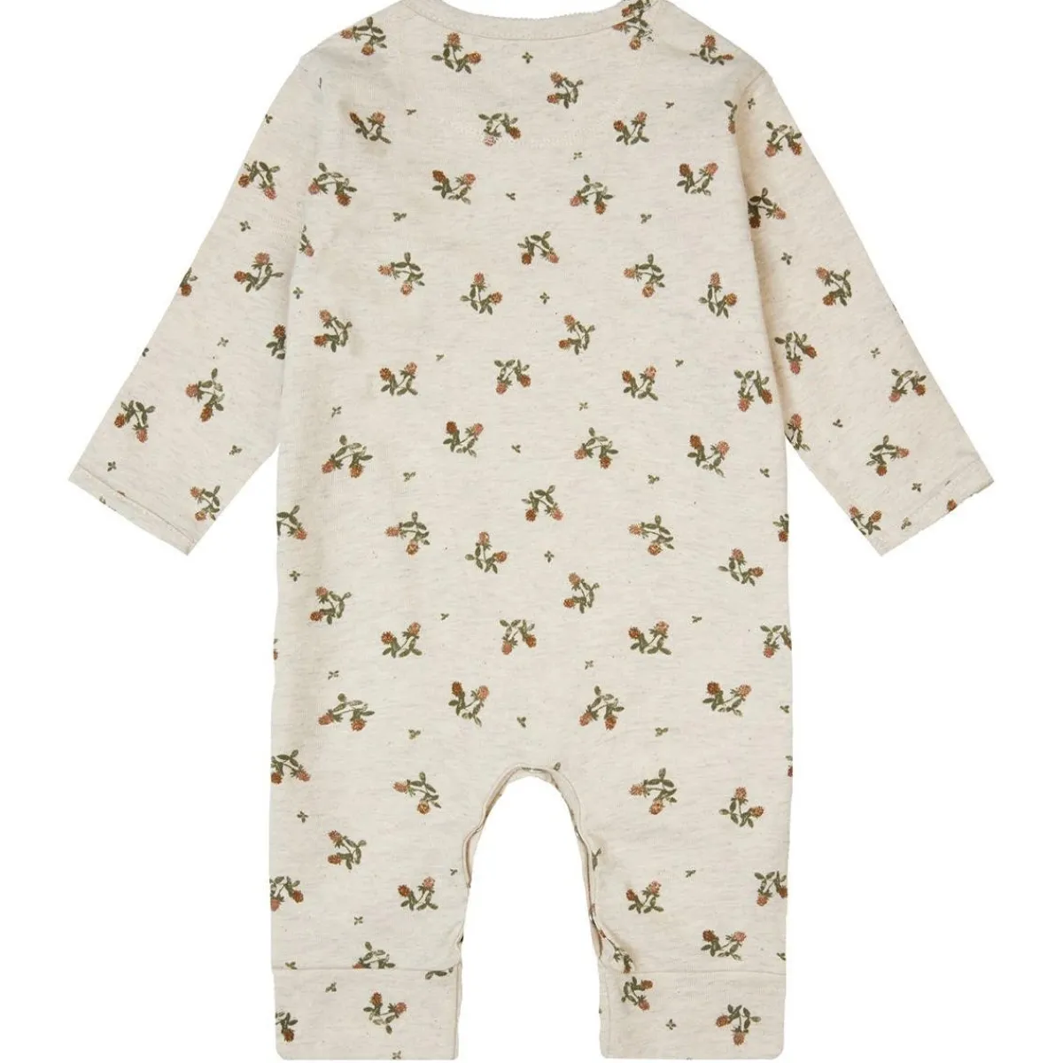 Rompers|Onesies-Noppies U Playsuit LS - Noumea AOP Oatmeal Melange