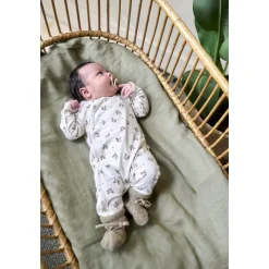 Rompers|Onesies-Noppies U Playsuit LS - Noumea AOP Oatmeal Melange