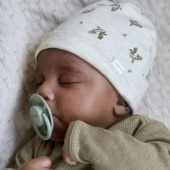 Winter Hats|Infant Hats-Noppies U Reversible Hat - Nebra AOP Oatmeal Melange