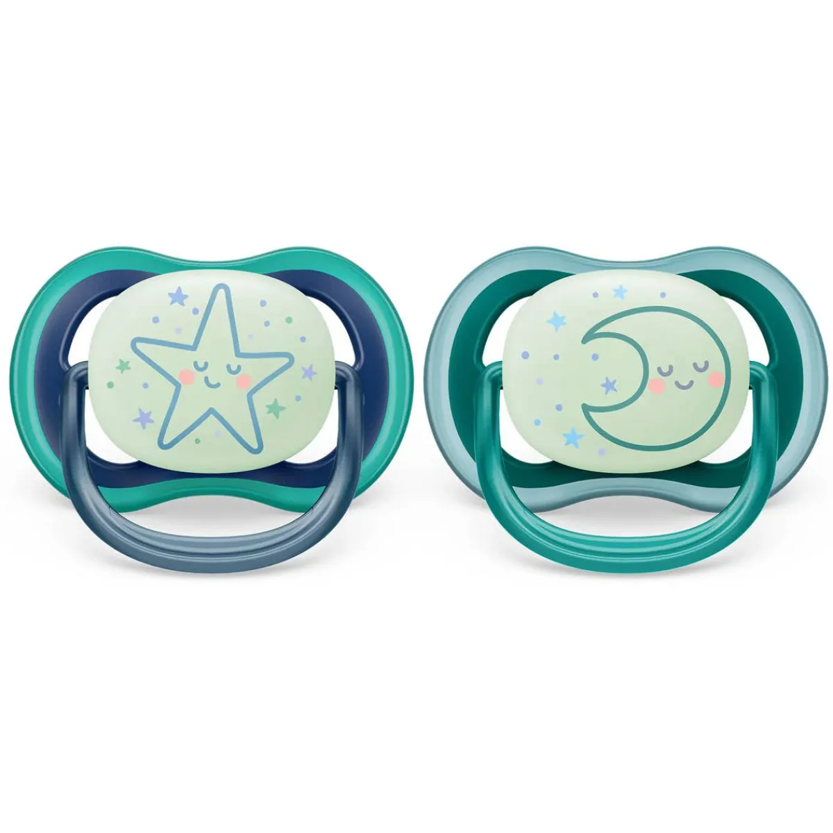 Pacifiers + Clips-Philips Avent Ultra Air Night Pacifier 6-18M (2 Pack)