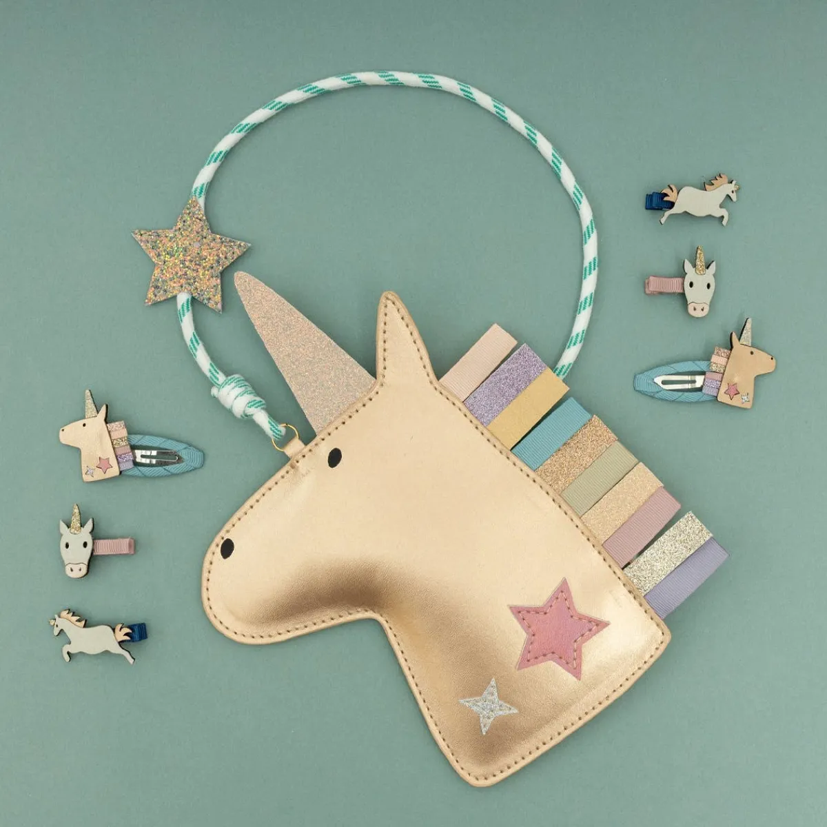 Hair Accessories-Mimi & Lula Unicorn Mini Clips