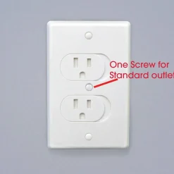 Baby Gates + Babyproofing-QDos Universal Self-Closing Outlet Cover (3 Pack) White