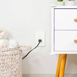 Baby Gates + Babyproofing-QDos Universal Self-Closing Outlet Cover (3 Pack) White