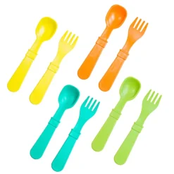 Kids Utensils|Toddler Training Utensils-Re-Play Utensils (8 Pack)