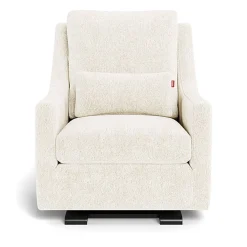 Gliders-Monte Design Vera Glider - Faux Sheepskin with Espresso Base