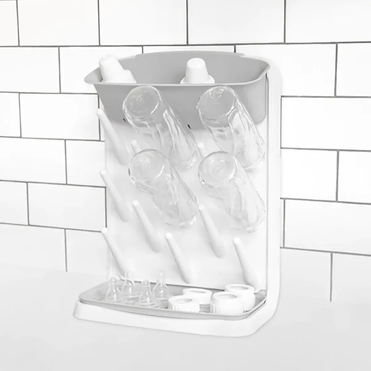 Bottle Brushes + Drying Racks-Ubbi Vertical Bottle Drying Rack