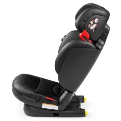 Car Seat Bases|High-Back Booster Seats-Peg Perego Viaggio Flex 120 Booster (Eco-Leather) Licorice