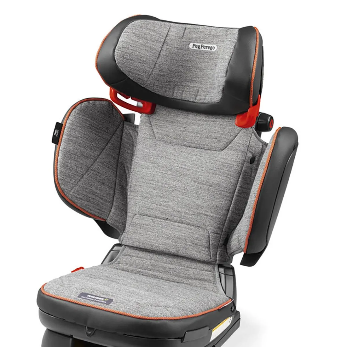 Car Seat Bases|High-Back Booster Seats-Peg Perego Viaggio Flex 120 Booster (Wonder) Wonder Grey