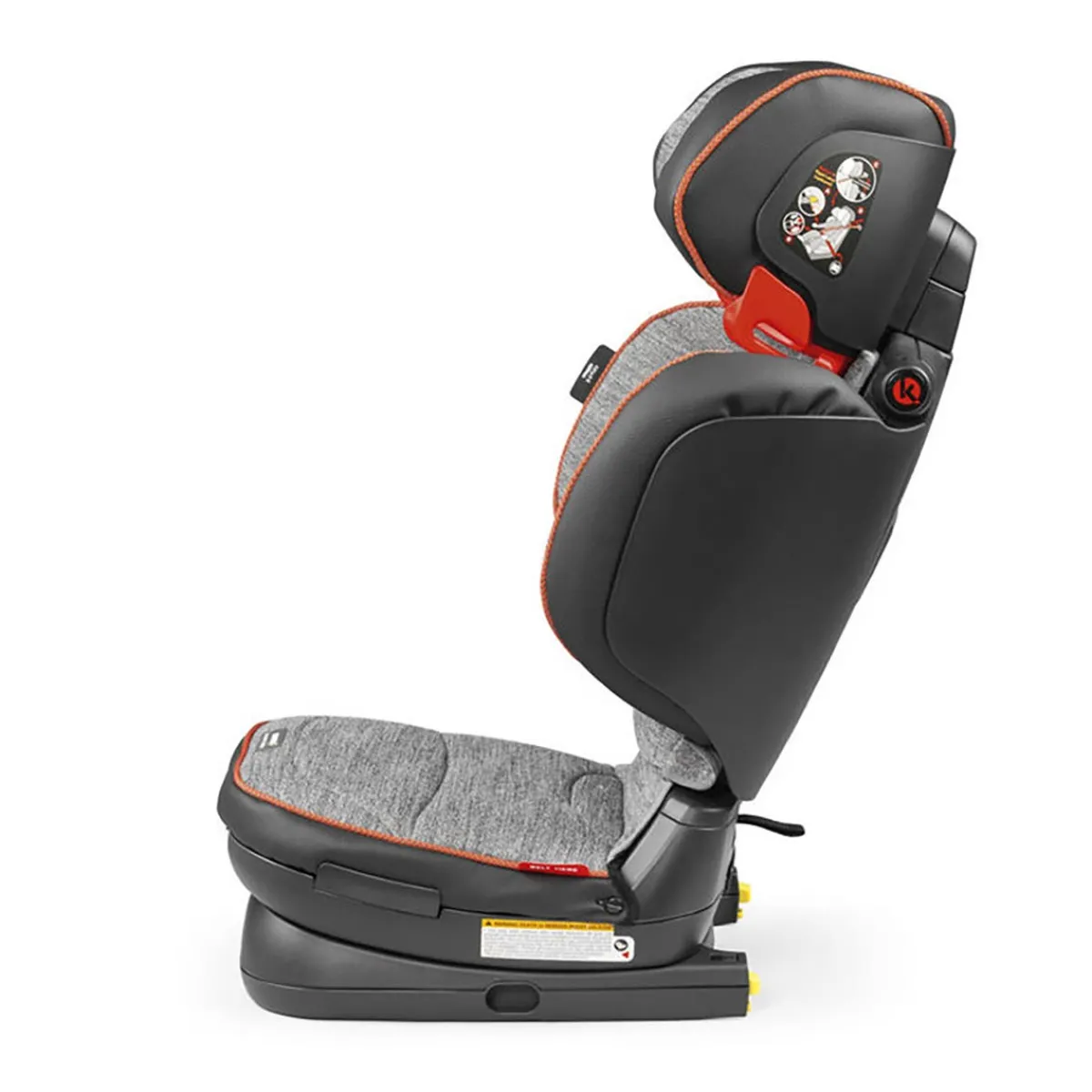 Car Seat Bases|High-Back Booster Seats-Peg Perego Viaggio Flex 120 Booster (Wonder) Wonder Grey
