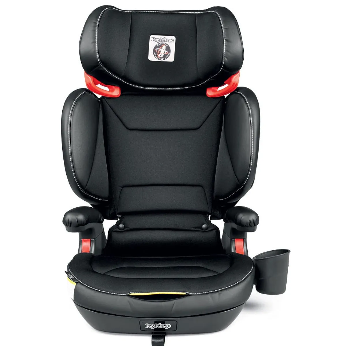 Car Seat Bases|High-Back Booster Seats-Peg Perego Viaggio Shuttle+ 120 Rigid Latch Booster (Eco-Leather)