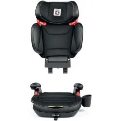 Car Seat Bases|High-Back Booster Seats-Peg Perego Viaggio Shuttle+ 120 Rigid Latch Booster (Eco-Leather)