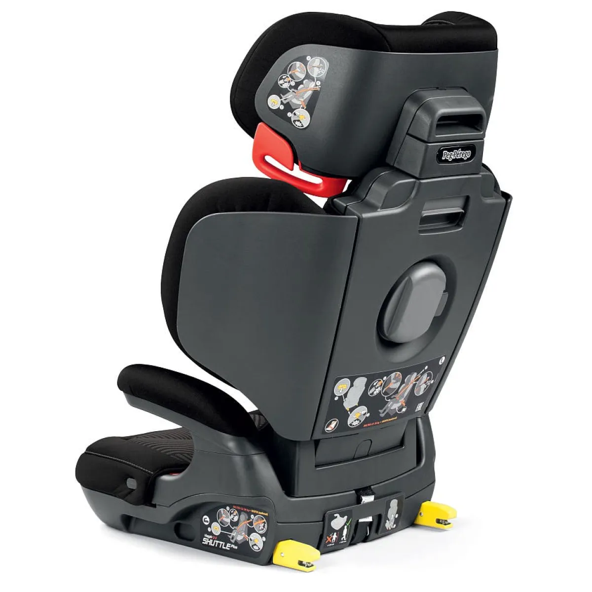 Car Seat Bases|High-Back Booster Seats-Peg Perego Viaggio Shuttle+ 120 Rigid Latch Booster (Eco-Leather)