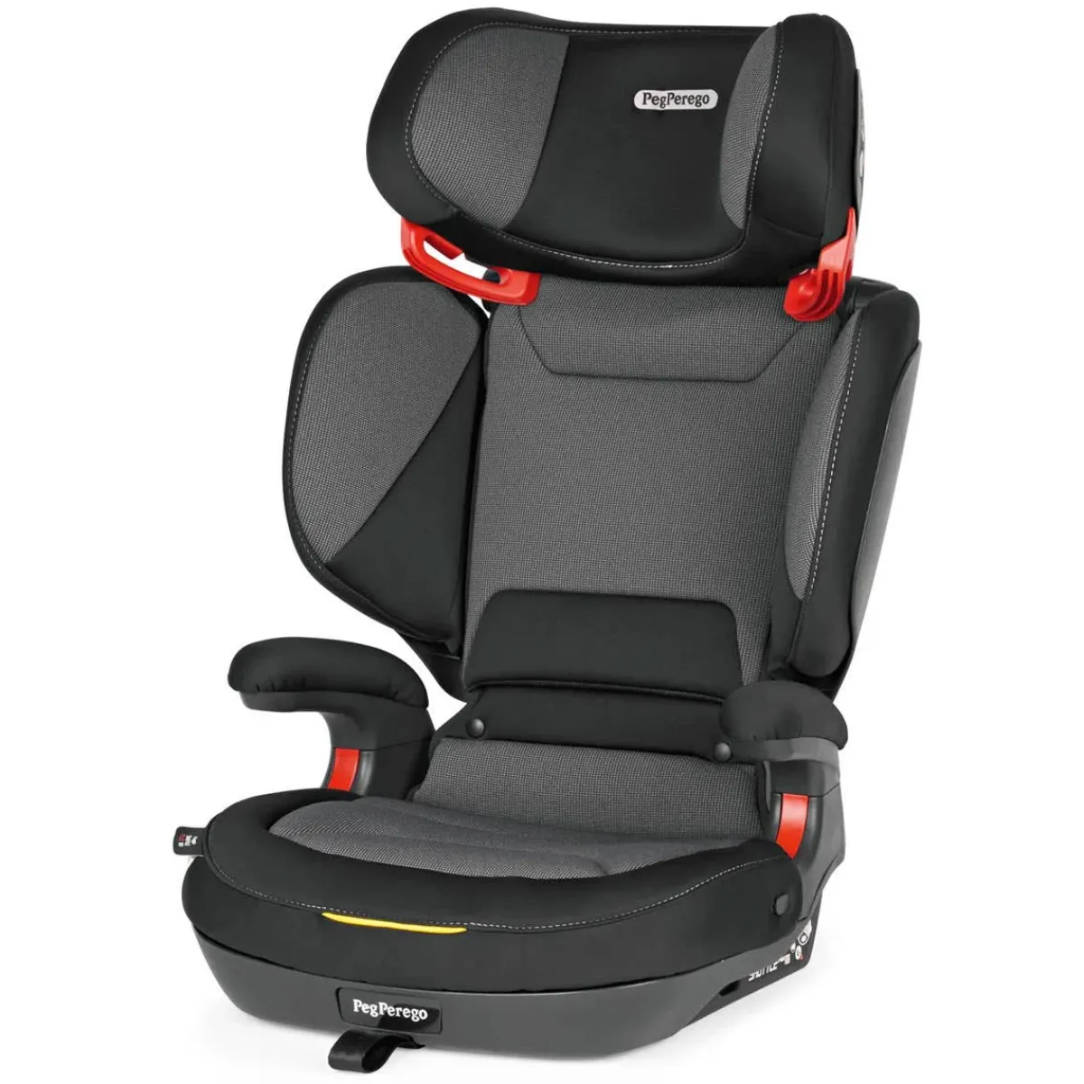 Car Seat Bases|High-Back Booster Seats-Peg Perego Viaggio Shuttle+ 120 Rigid Latch Booster Crystal Black