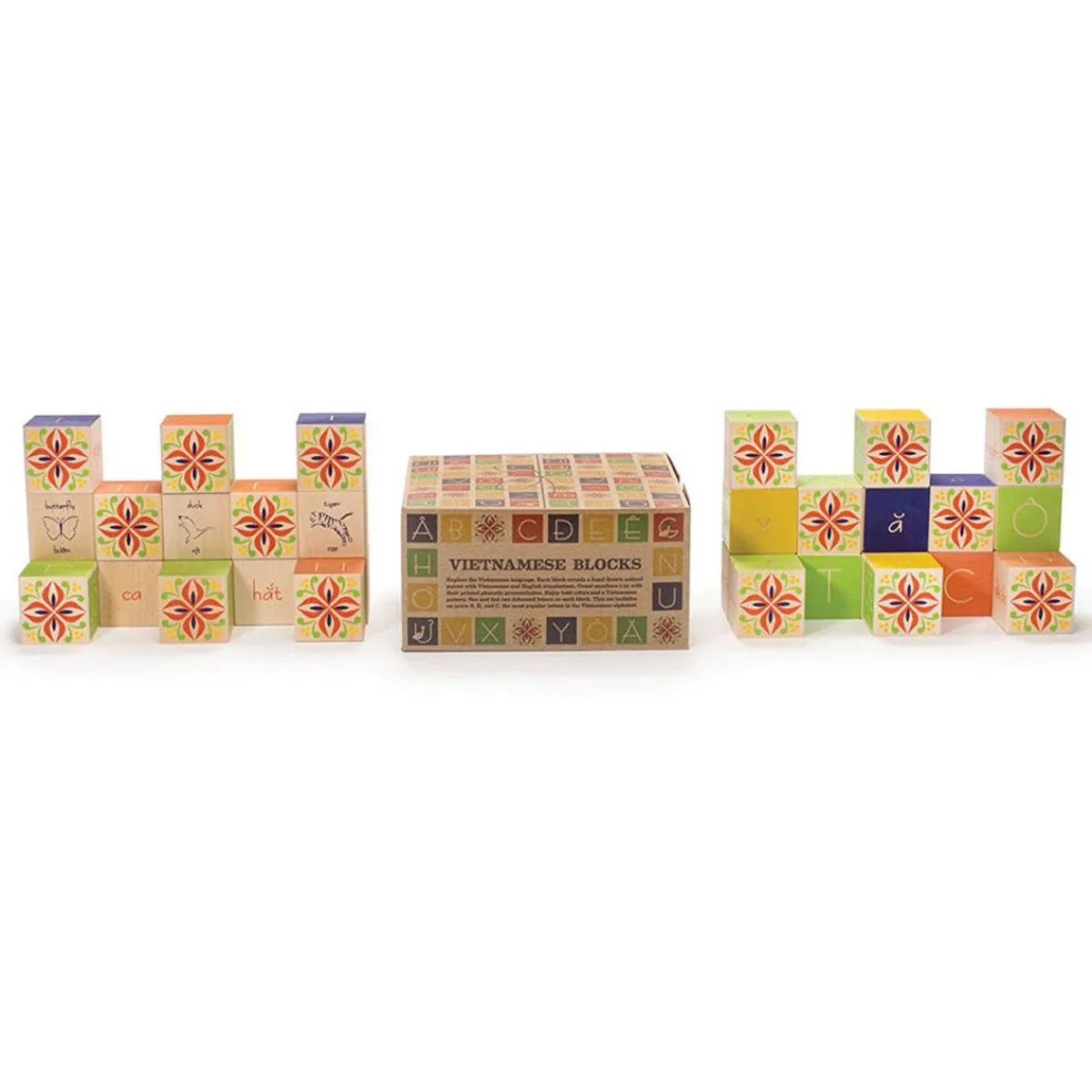 Wooden Toys|Blocks + Shape Sorters-Uncle Goose Vietnamese ABC Blocks