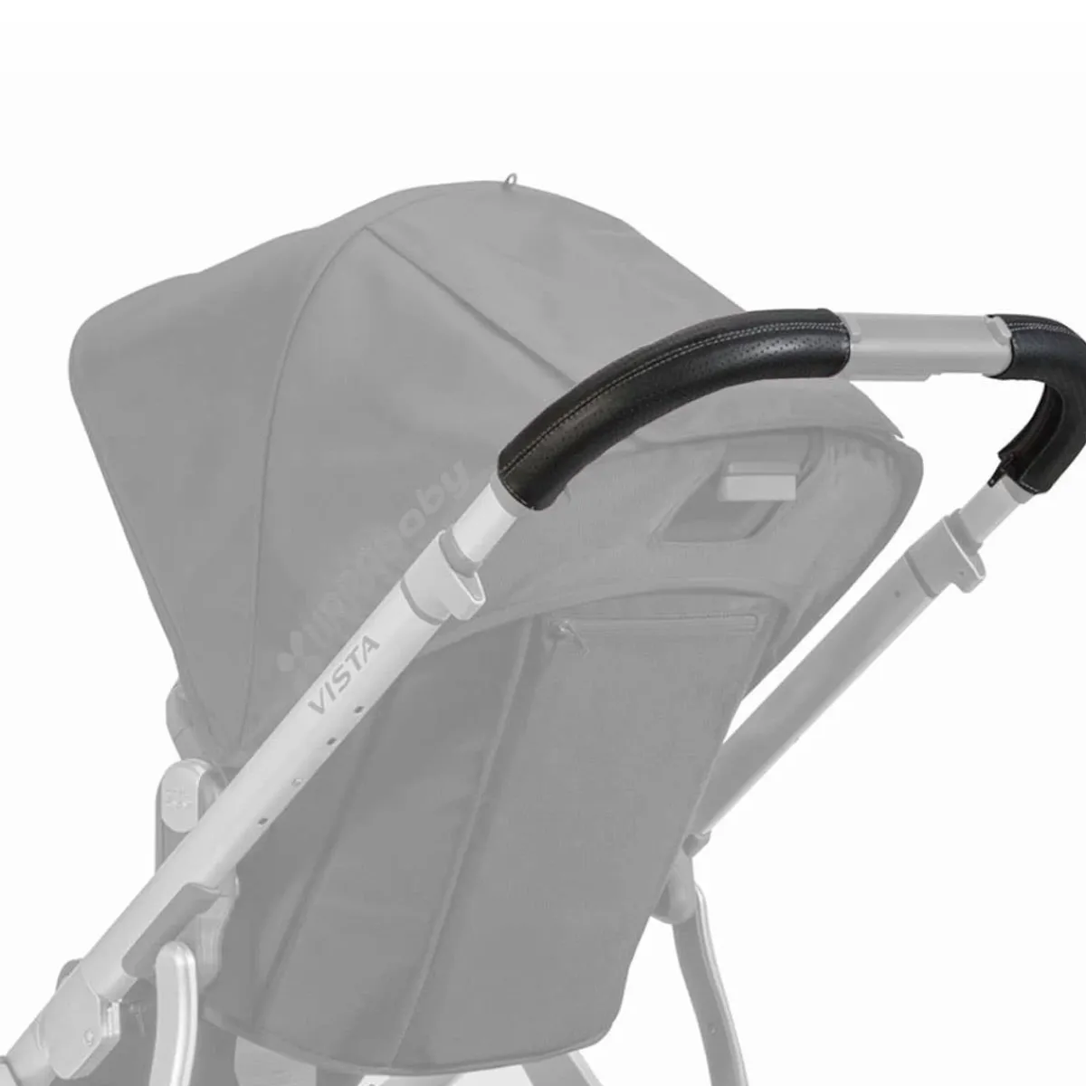 Stroller Accessories-UPPAbaby Vista - Leather Handle Bar Cover (Black)
