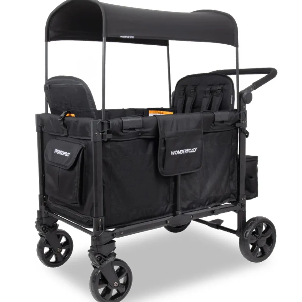 Wagons-WonderFold W4 Elite Pro Stroller Wagon Jet Black