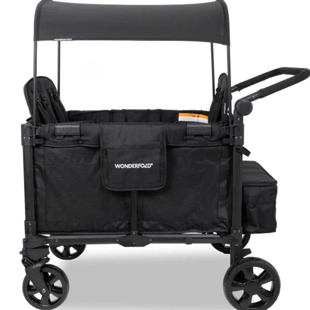Wagons-WonderFold W4 Elite Pro Stroller Wagon Jet Black