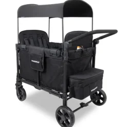 Wagons-WonderFold W4 Elite Pro Stroller Wagon Jet Black