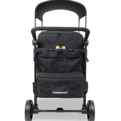 Wagons-WonderFold W4 Elite Pro Stroller Wagon Jet Black