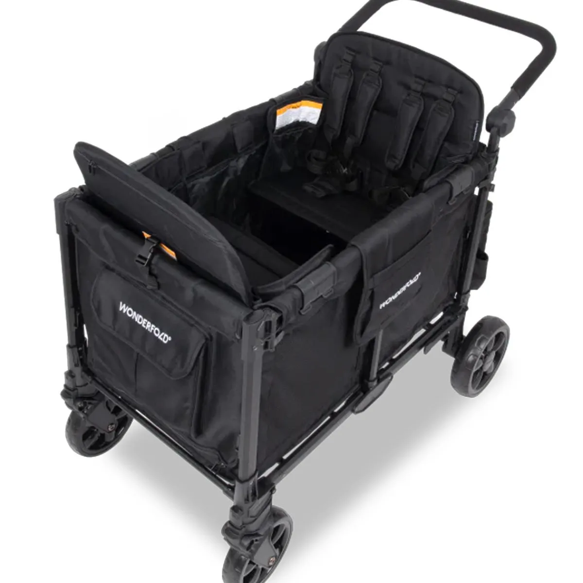 Wagons-WonderFold W4 Elite Pro Stroller Wagon Jet Black