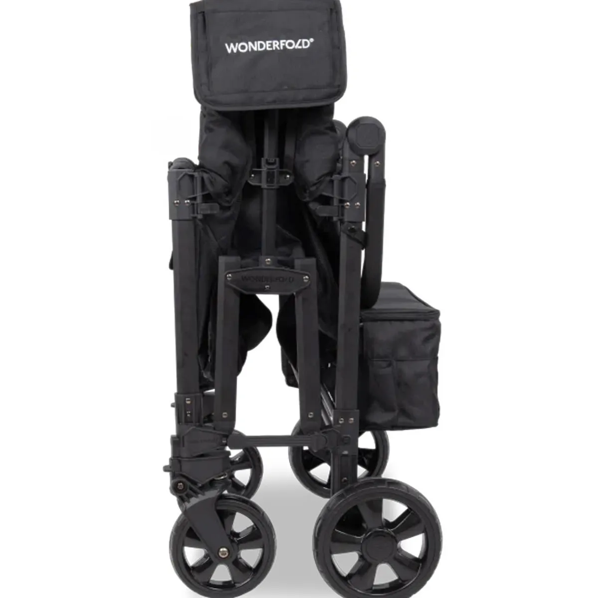 Wagons-WonderFold W4 Elite Pro Stroller Wagon Jet Black