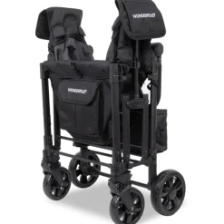 Wagons-WonderFold W4 Elite Pro Stroller Wagon Jet Black