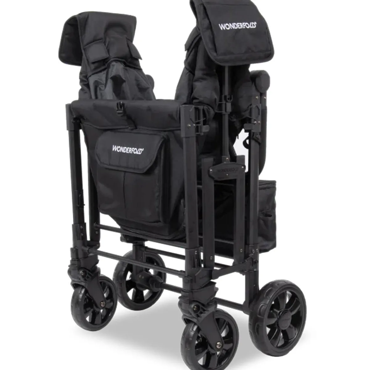 Wagons-WonderFold W4 Elite Pro Stroller Wagon Jet Black