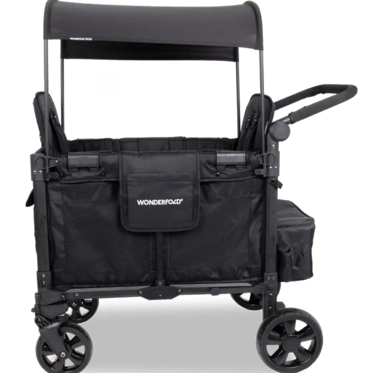 Wagons-WonderFold W2 Elite Pro Stroller Wagon Jet Black