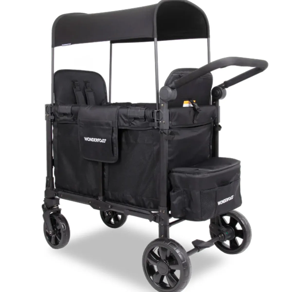 Wagons-WonderFold W2 Elite Pro Stroller Wagon Jet Black