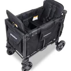 Wagons-WonderFold W2 Elite Pro Stroller Wagon Jet Black