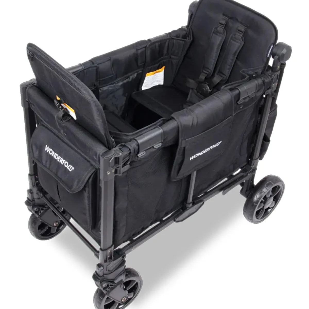 Wagons-WonderFold W2 Elite Pro Stroller Wagon Jet Black