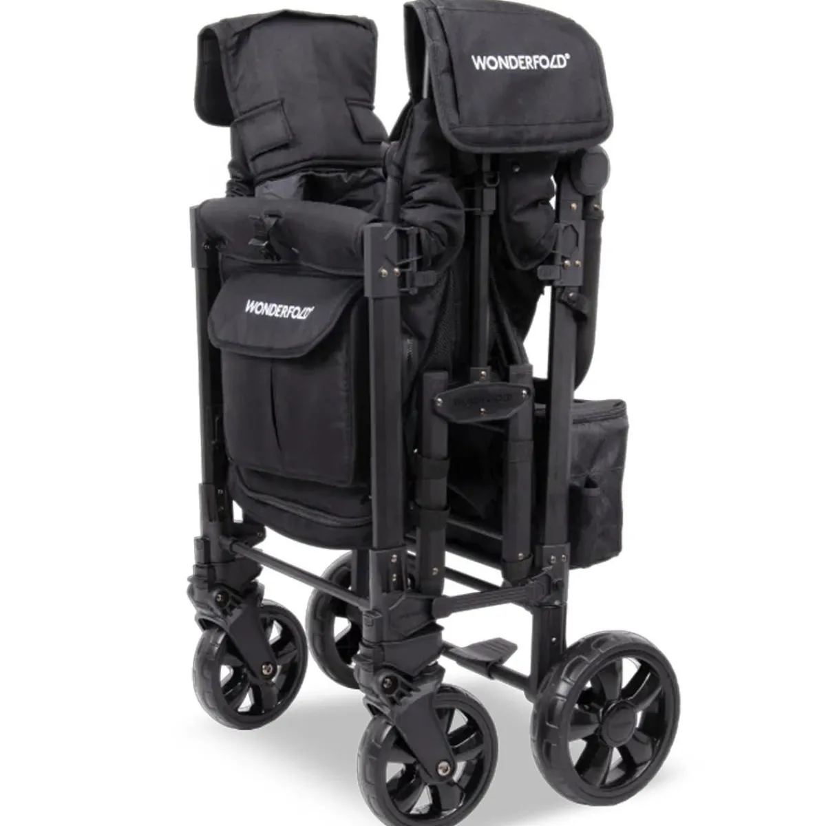 Wagons-WonderFold W2 Elite Pro Stroller Wagon Jet Black