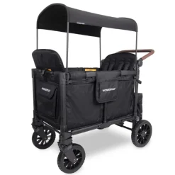 Wagons-WonderFold W4 Luxe Pro Stroller Wagon Jet Black