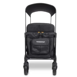 Wagons-WonderFold W4 Luxe Pro Stroller Wagon Jet Black