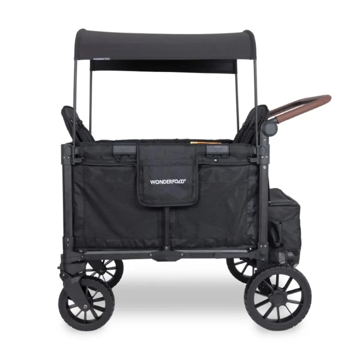 Wagons-WonderFold W4 Luxe Pro Stroller Wagon Jet Black